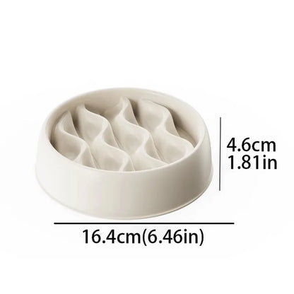 Paw Print Slow Feeder Bowls for Dogs, Cat Non-Spill Pet Food Water Dish, Easy Clean, Digestive Health, Dual-Use Prevents Choking
