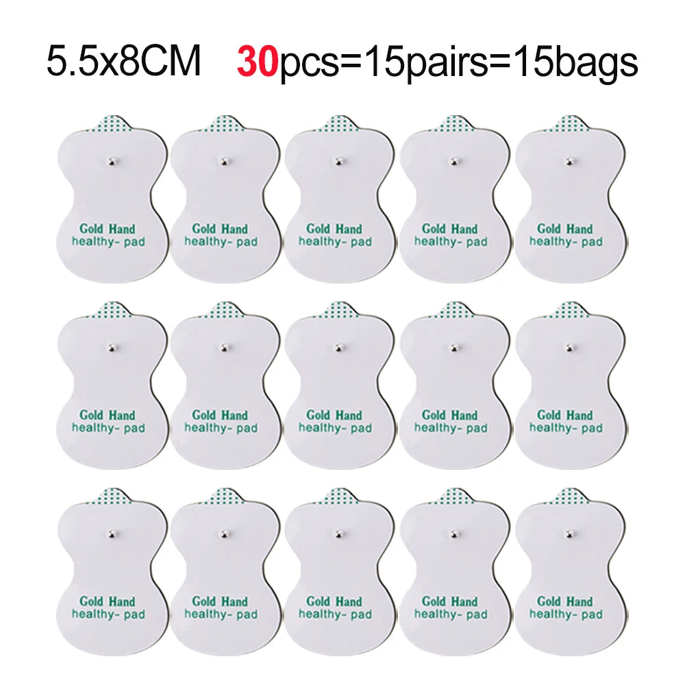TENS Unit Pads Reusable Latex-Free Replacement Pads with Upgraded Sticky Electrode Pads Gel and Non-Irritating Patches