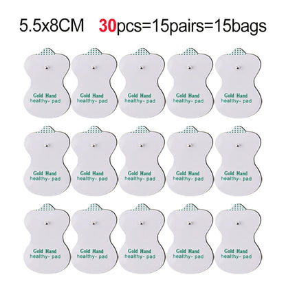 TENS Unit Pads Reusable Latex-Free Replacement Pads with Upgraded Sticky Electrode Pads Gel and Non-Irritating Patches