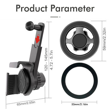 Magnet Car Mounted Display Screen Mobile Phone Holder 360 Degree Freely Rotation Foldable Mount Usded for Car Electric Vehicle