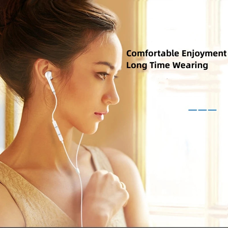 Type C Wired Headphones For Xiaomi 15 14 13 12 11 Redmi Phone 3.5MM Earphone For Huawei Samsung Earbuds Laptop With HD Mic