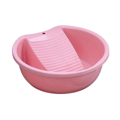 Washboard Basin Convenient Non Slip Plastic Washboard Washing Clothes Laundry Basin for Clothes T Shirts Blouses Socks Hand Wash