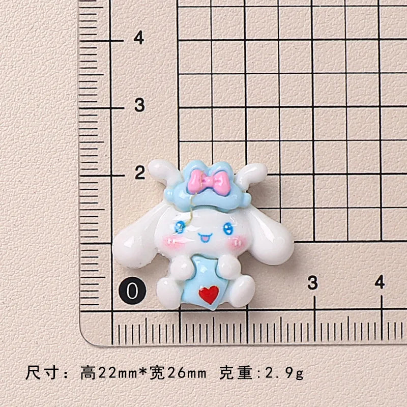 100pcs Cartoon porker Sanrio diy resin accessories accessories handmade hairpins mobile phone cases headwear supplies
