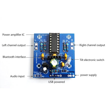 Mini Bluetooth Speaker Making Kit Small Audio Parts Electronic DIY Power Amplifier Mobile Speaker Electronic Kit Soldering