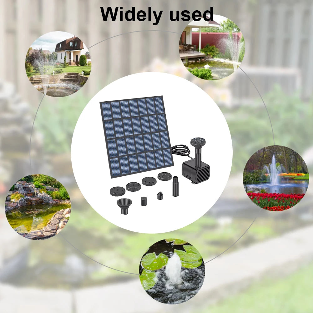 Solar Panel Powered Water Feature Pump Solar Powered Fountain Water Pump Solar Fountain for Garden Pool Pond Aquarium Fountain
