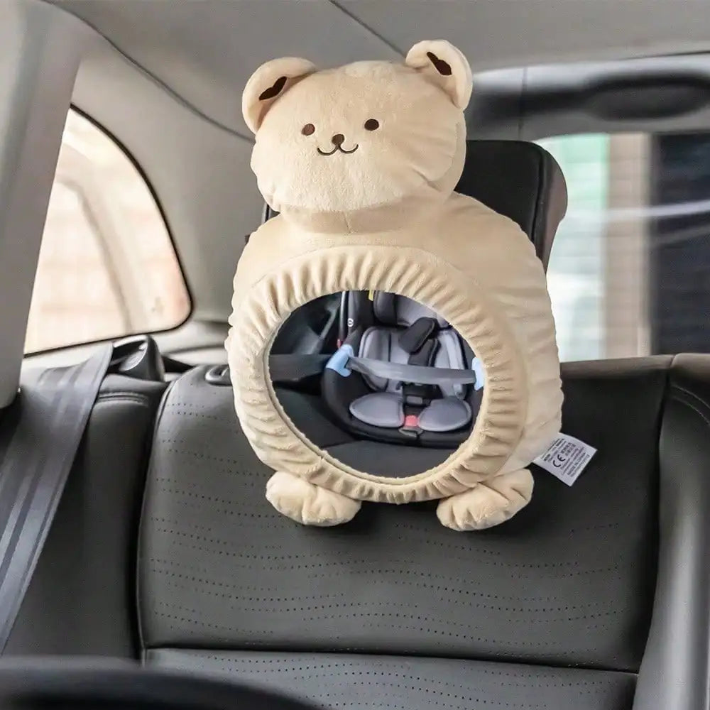 1PCS Easy View Baby Car Mirror, Safety Car Seat Cartoon doll Mirror for Rear Facing Infant, Wide Crystal Clear View,Shatterproof