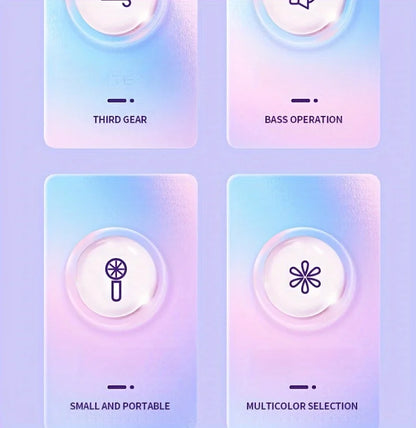 Mini portable fan, handheld small fan, USB charging, 3-speed handheld fan suitable for office, outdoor travel, and camping