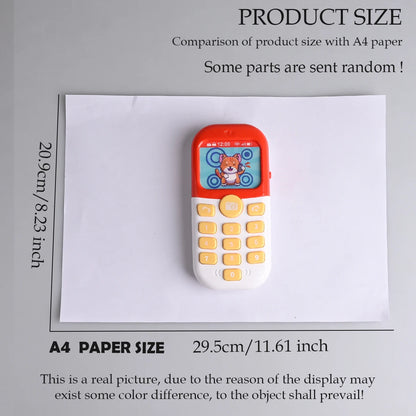 Smartphone Toys, Baby Phone with Music and Light Sound Interact Simulate Making Phone Calls, Gifts for Kids not Include Battery