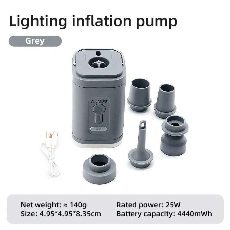 Electric Air Pump Portable Wireless Air Compressor Inflator Deflator Pumps for Inflatable Cushions Air Beds Boat Swimming Ring