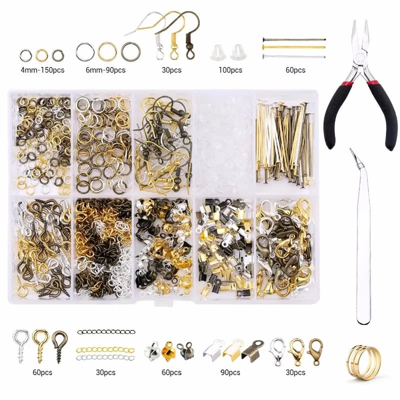 Jewelry Making Supplies Kit with Jewelry Making Tools Earring Charms Jewelry Wires Jewelry Findings Jewelry Making and Repair