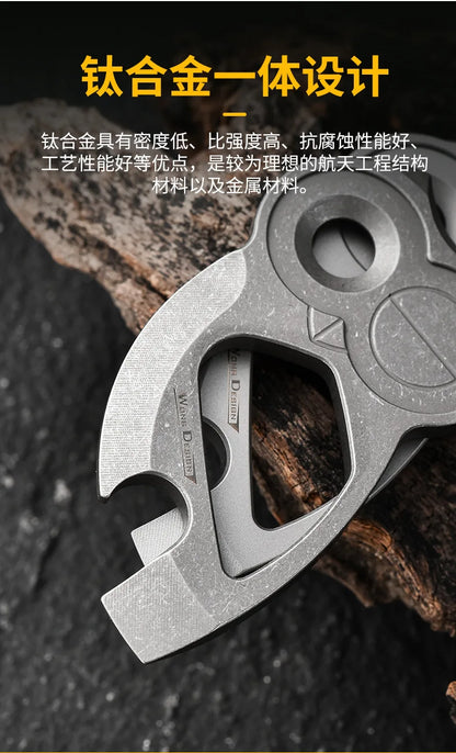 EDC Titanium Alloy  Multifunctional Tools Owl Shape Bottle Opener Portable Mini Wrench Outdoor Tools