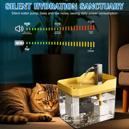 Cat Water Fountain Cat automatic water dispenser filters circulating flowing water intelligent pet automatic water dispenser