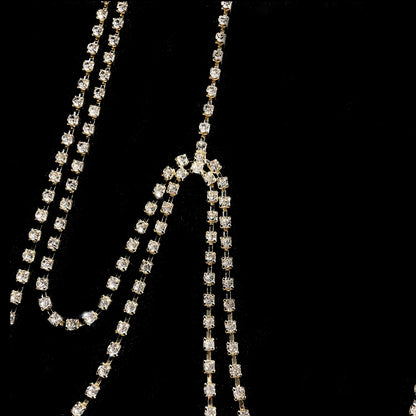 Light luxury dress accessories, tassel shoulder chain, fashionable and versatile body chain, niche high-end sense, temperament a