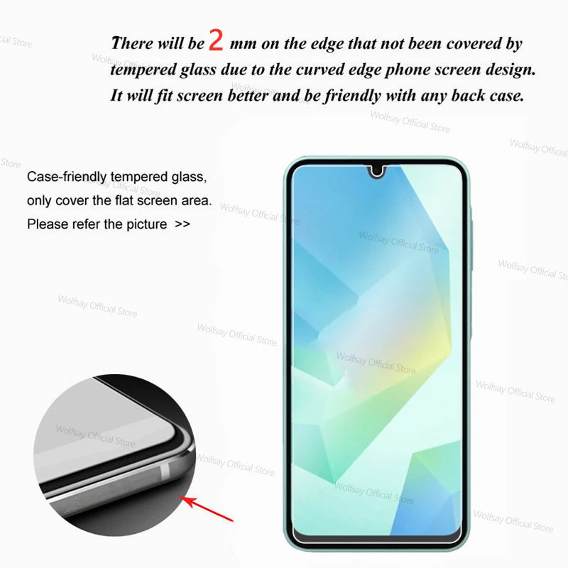 2/4PCS Screen Protector For Samsung Galaxy A16 5G Tempered Glass Samsung Galaxy A16 5G Protector Glass For Samsung Galaxy A16 5G