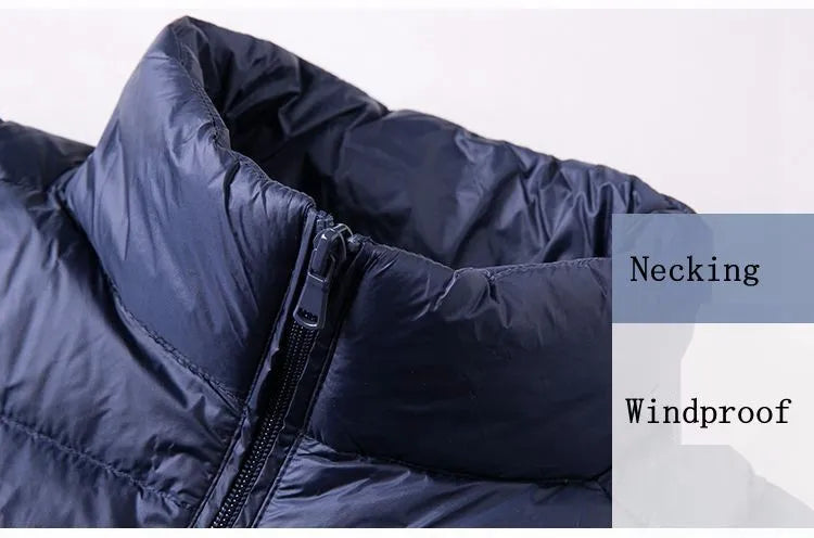 Winter Men's Down Jacket Ultra Light Down Jacket Men Windbreaker Feather Jacket Man Lightweight Portable Warm Coat Down Jacket