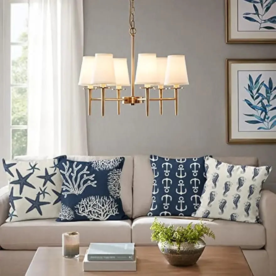 Marine themed throw pillow covers, home décor, cushion covers, sofa bed pillowcases cushion cover 45x45