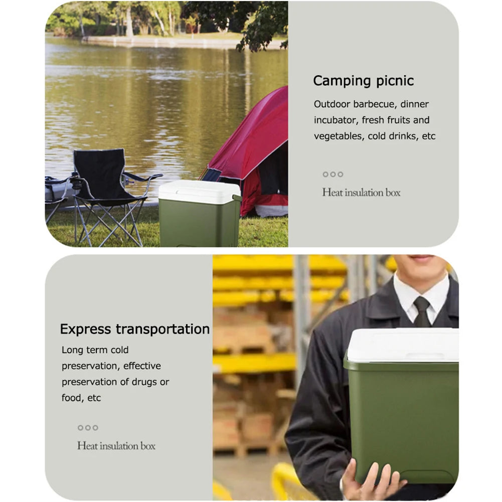 13/6L Camping Ice Box Outdoor Fridge Cooler 18L Large Capacity Portable Ice Bucket Incubator Refrigerator Car Fresh-Keeping