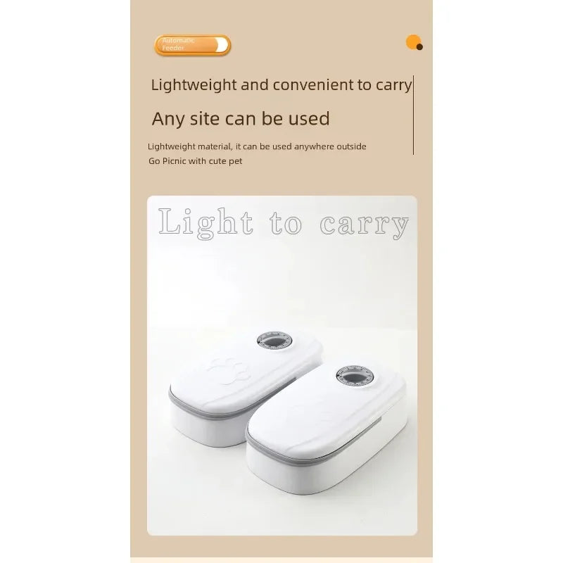 Pet Bowl Smart Timed Cat Feeder Quantitative Wet and Dry Food Single Meal Separation Home Use Automatic Feeding for Dogs & Cats