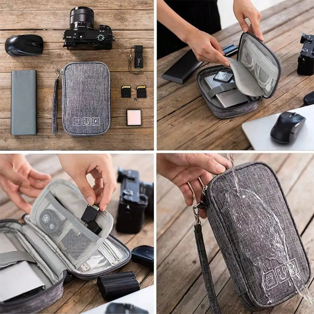 Travel Cable Organizer Pouch Electronic Accessories Carry Case Portable Waterproof Storage Bag For Cord, Charger, Phone Earphone