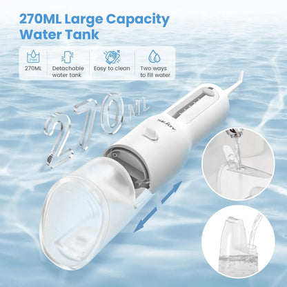 SEJOY Water Flosser for Teeth Irrigator Teeth Whitening Tool Portable Water Pick Personal Care Appliances Dental Teeth Cleaner
