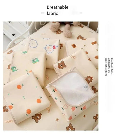 120*90CM Infant Change Diaper Pad Cover Washable Newborn Bed Nappy Mattress Crib Sheet Waterproof Baby Urine Mat Cotton Reusable