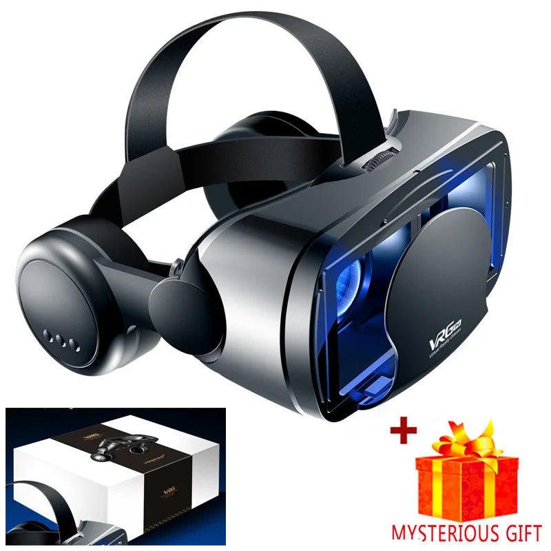 Virtual Reality 3D VR Headset Smart Glasses Helmet for Smartphones Cell Phone Mobile 7 Inches Lenses Binoculars Goggles Devices