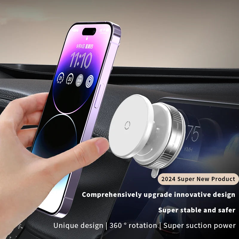 K009 Magnetic Car Mount Phone Holder Vacuum Adsorption 360° Rotation Super Strong Suction Bracket For Car Desk Bathroom 2025