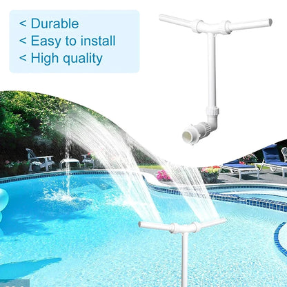 Waterfall Swimming Pool Fountain Adjustable Dual Spray Water Fountain Pool Decoration Swimming Pool Accessories
