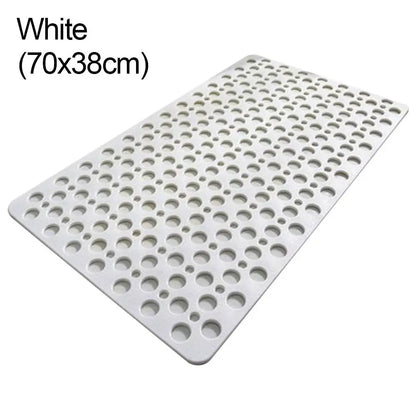 Slip Anti Mould Rubber Anti Slip Bath Mat with Drain Holes Machine Washable Antibacterial Resistant Shower Mat for Shower or Tub