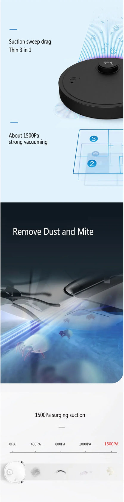 Automatic Robot Vacuum Cleaner 3in1 Smart Wireless Sweeping Wet And Dry Ultra-thin Cleaning Machine Mopping Smart Home