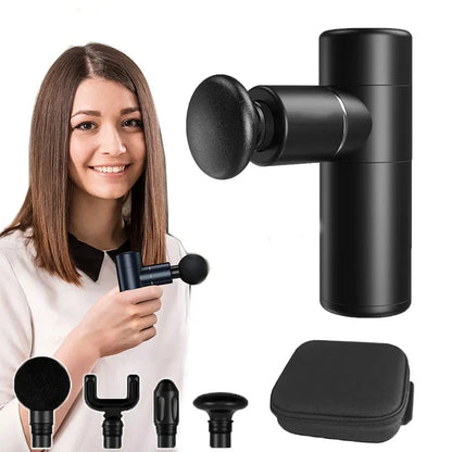 Portable Massage Gun Mini Pocket Massager Deep Muscle Vibration Relief Pain Relax Fitness Therapy for Body Massage Relaxation