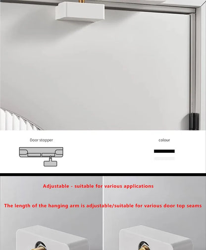 Door Damping Buffer Wooden Door Flat Outward Opening Invisible Door Home Closing Silent Hydraulic Door Closer Anti-pinch