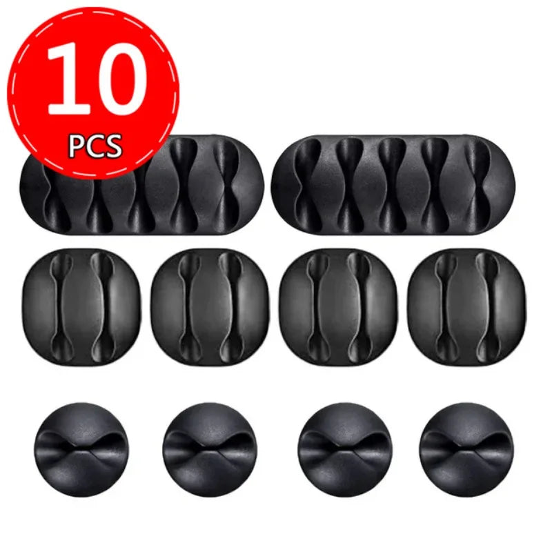 Cable Clip Adhesive Silicone Cable Holders Organizer Desk Cable Management Clips Wire Cord Holder In Office Home Car