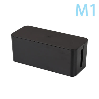 Cable Storage Box Power Board Wire Management Socket Strip Wire Case Dust Charger Socket Organizer Network Bin Charger