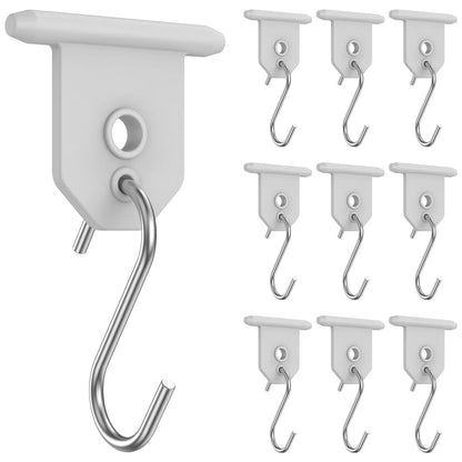 10Pcs Sturdy Awning Hooks for RV S Shaped Camping Awning Hooks Metal Party Light Hangers Hats Outdoor Camper Hanging Accessories