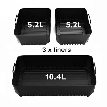 Silicone Air Fryer Liners for Ninja AF500UK 10.4L Air Fryer Silicone Liner for Ninja Air Fryer Accessories