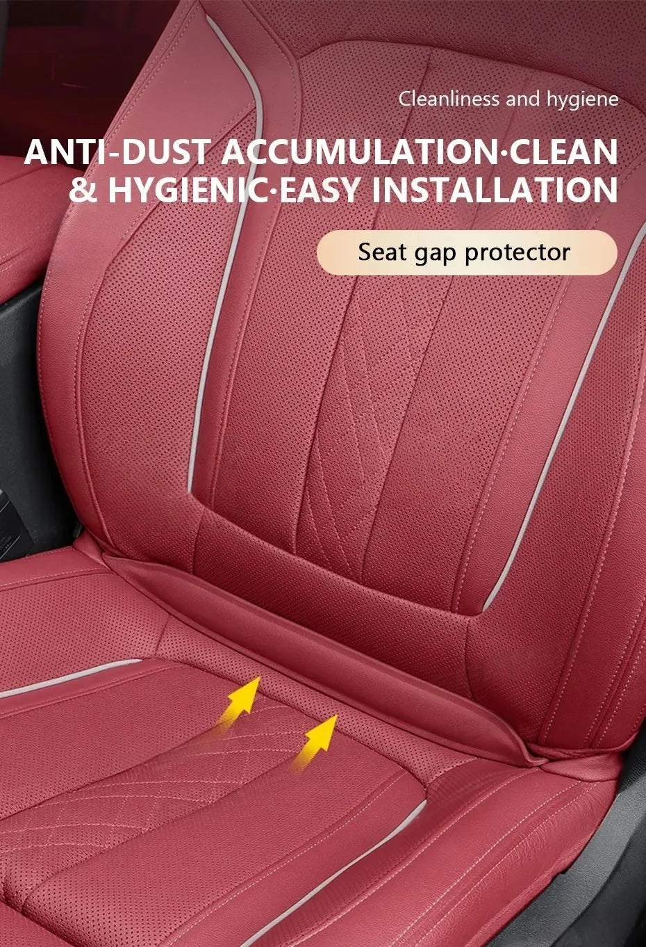 Car Seat Gap Filler Universal Flexible Back Seat Gap Protector For Seat Bottom Crevice Filler Auto Interior Decro Strip