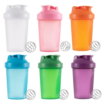 Sports water cup with Shaker Balls Leak Proof Drink Shaker Bottle Whey Protein Powder Mixing Bottle Fitness Gym Shaker Drink Cup