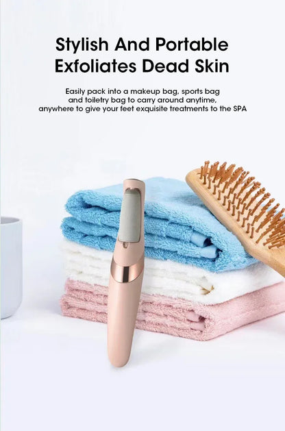 NEW USB Electric Dead Skin Pedicure Automatic Foot Grinder Rechargeable Roller Feet Pedicure Tool with 2 Removable Roller Heads