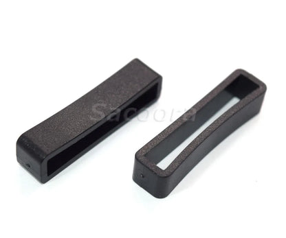 10pcs/pack Plastic Belt Loop Keeper Square Loop Leather Belt Buckle Harness Backpack Straps Black