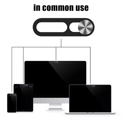 1/2Pcs Black/Silver Webcam Cover Anti-hacker Privacy Protection Slide Shield Anti-peep for Smartphone Laptop Desktop Camera