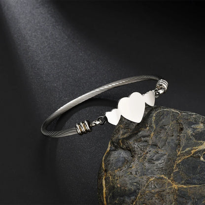 Religion Catholicism San Benito Rosary Bracelet Women Stainless steel Open Cuff Heart Life Tree Bracelet Christian Jewelry Gift