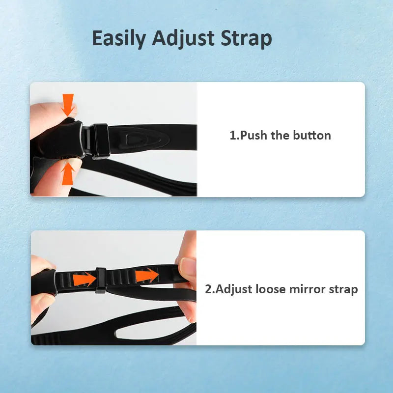 Large Frame Swimming Goggles Anti Fog Waterpoof Swimming Goggles for Men Women Swimming Pool Beach Silicone Swimming Goggles