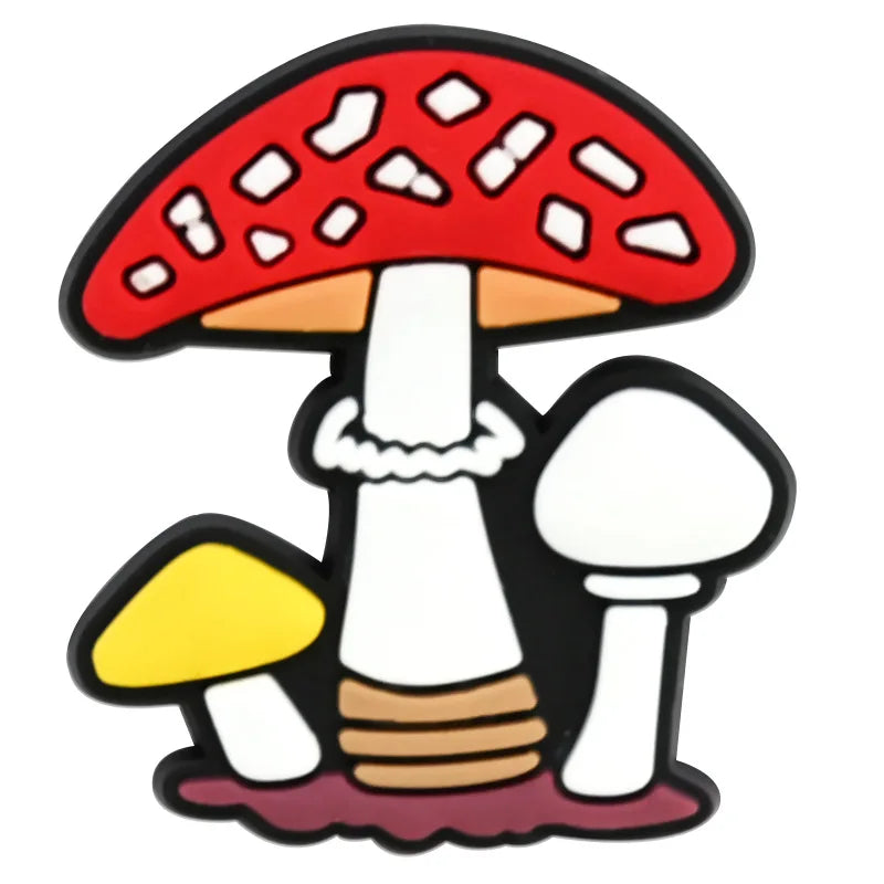 Cute Mushroom Shoe Charms Decoration for Crocs Pin Accessories Bracelet Wristband Party Party Gifts