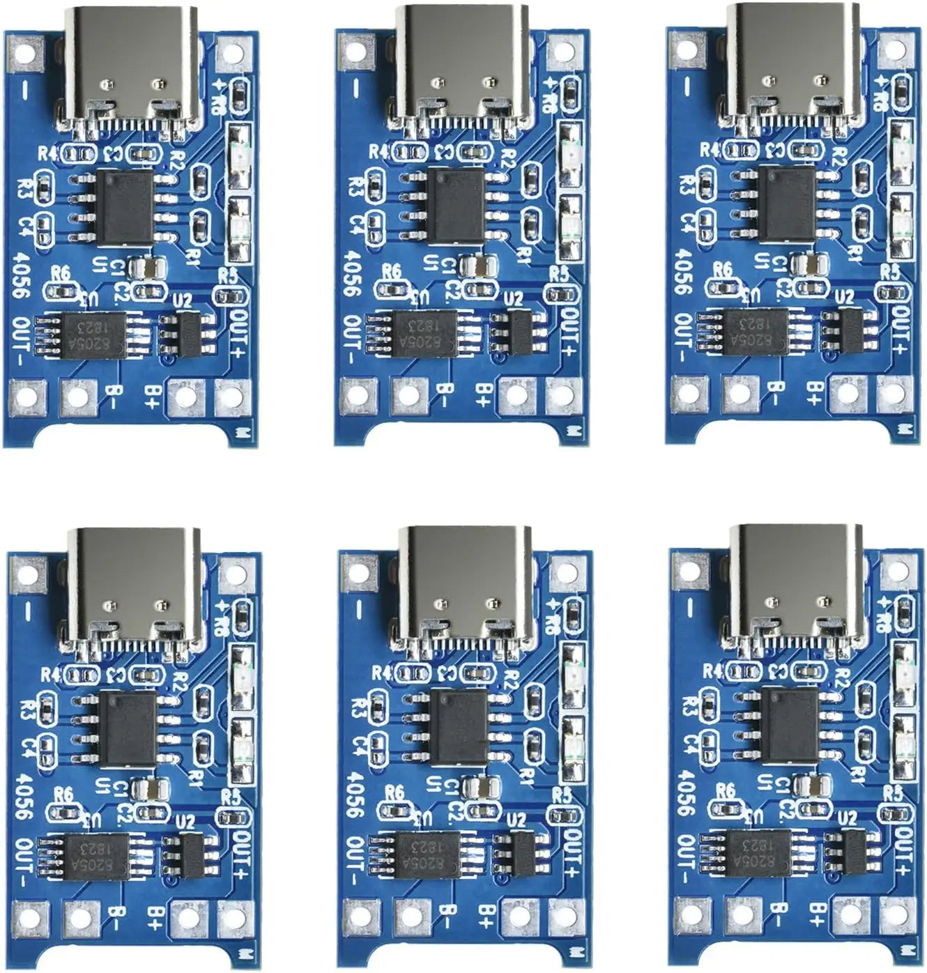 10pcs 5V 1A 18650 Lithium Battery Charging Board TP4056 Lithium Charging Mini/Micro USB Type C Charge Module With Protect