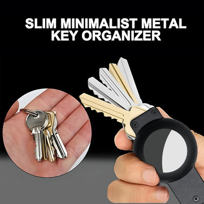 Key Organizer Compact Key Holder Metal Key Chain Minimalist key case key holder for keychain Secures 1-5 Keys