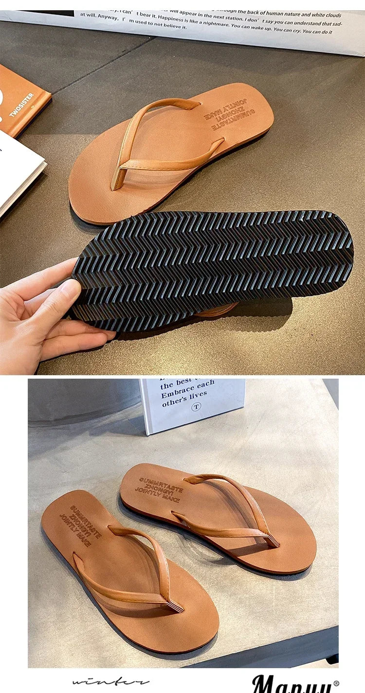 Flip-flops Women's Summer Slippers for Women Non-slip Ins Outdoor Casual Beach Sandal Women Fashion Outerwear Flip Flops