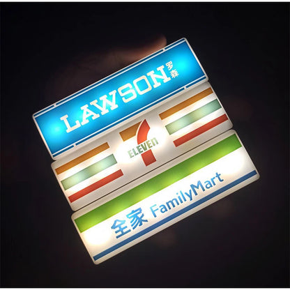 New Convenience Store Refrigerator Stickers Magnetic Fridge Stickers Lightbox Toy Model Light Signs Home Decorative Ornaments