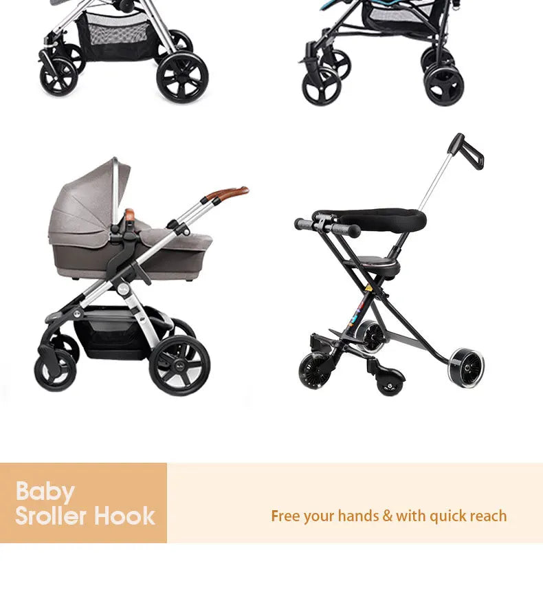 1/3pcs Baby Bag Stroller Hook Pram Rotate 360 Degree Rotatable Cart Organizer Pram Hook Crochet Stroller Accessories