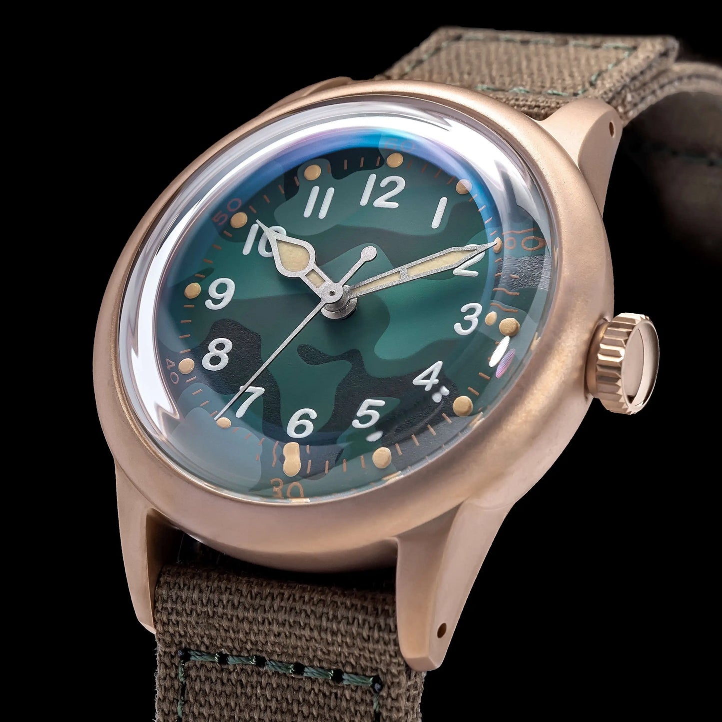 【SHY035】THORN Watch CuSn8 Tin Bronze Watch 36mm Diameter WWII Military Watch Retro Watch Trendy Men's Watch NH35 Movement